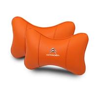 EQLIFD 2PCS Car PU Leather headrest Neck Pillow, for Citroen C5 II Sedan 2008-2017 Seat Head Cushion Adjustable Strap Head Neck Comfort Support Cushion,C