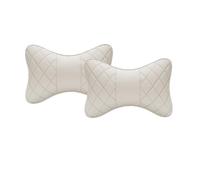 EQLIFD 2PCS Car PU Leather headrest Neck Pillow, for Dacia Lodgy Mcv Sandero Duster Spring Logan stepway Dokker Seat Head Cushion Adjustable Strap Head Neck Comfort Support Cushion,C