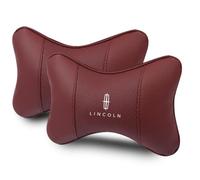 EQLIFD 2PCS Car PU Leather headrest Neck Pillow, for Lincoln Adventurer Aviator Navigator MKZ Navigator Continental MKC MKX Seat Head Cushion Adjustable Strap Head Neck Comfort Support Cushion,E
