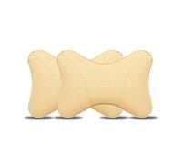 EQLIFD 2PCS Car PU Leather headrest Neck Pillow, for Mercedes-Benz C-Class C180 C200 C220d C300 C300d C400 C43 C63 C63S Seat Head Cushion Adjustable Strap Head Neck Comfort Support Cushion,C