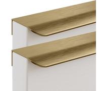 EQQHJL Hidden Handles, Cabinet Invisible Handle, Concealed Handles Aluminium Alloy Invisible Handle Cabinet Gold 2 Pieces(Overall Length 1200mm)