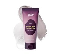 EQQUALBERRY Purifying Mask for Pores and Rice Purple Clay and Foam Cleaning Mask with Dual Use Deep Cleansing for Pore Care and Preparation