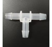 Equal 3 Way T-Shaped Hose Barb Tee Fitting - 25 Pack, PP Reusable Plastic Adapter for Laboratory, Food Machinery(9.6mm 3/8inch Cir)