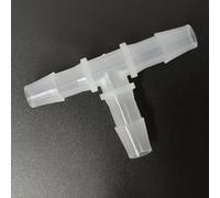 Equal 3 Way T-Shaped Hose Barb Tee Fitting - 25 Pack, PP Reusable Plastic Adapter for Laboratory, Food Machinery(7.9mm 5/16inch Cir)