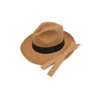 Equal Earth Genuine Brown Panama Hat Centre Dent Crown Fedora Classy Ecuador Quality Brown (57cm, Numeric_7)