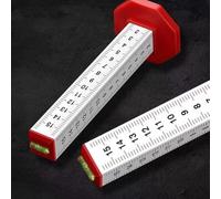 Equal Height Marking Ruler for Ceiling and Floor Tiles Leveling Tool, 14.5 cm Aluminum Alloy with Horizontal Bubble, 2 Pack