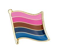Equal Human Rights Enamel Pin Badge Equality Flag Design Gold Metal Lapel Pin 1.9 x 1.5cm Collectible Accessory