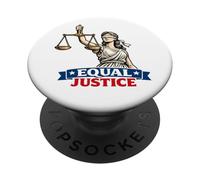 Equal Justice Lady Justice Scales Blindfolded Patriotic PopSockets Adhesive PopGrip