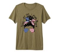 Equal Pay for Latina Messy Bun Hair Women Premium T-Shirt