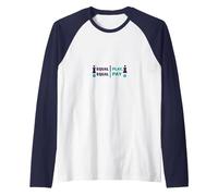 Equal Play, Equal Pay: Sports Equality Statement Raglan Baseball Tee, Men, Navy/White, L