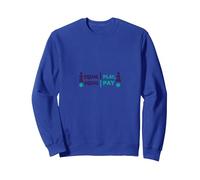 Equal Play, Equal Pay: Sports Equality Statement Sweatshirt, Adult Unisex, Royal Blue, L