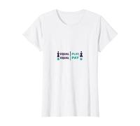Equal Play, Equal Pay: Sports Equality Statement T-Shirt, Women, White, S