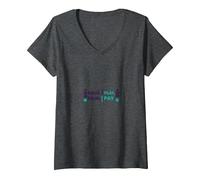 Equal Play, Equal Pay: Sports Equality Statement V-Neck T-Shirt, Women, Dark Heather Grey, XL