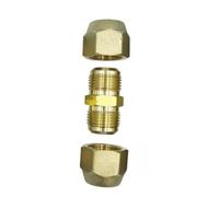 Equal Reducer Nipple Flare Tube OD 1/4" 5/16" 3/8" 1/2" 5/8" 3/4" 7/8" Standard Brass