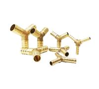 Equal Reducing 4 5 6 8 10 12 13 14 16 19 mm Hose Barb Y Shaped 3 Ways Brass Pipe Fitting Connector Splitter Coupler Home Garden(5-5-5mm)
