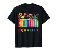Equal Rights Book Flower Feminist Women Rights Reading Lover T-Shirt