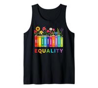 Equal Rights Book Flower Feminist Women Rights Reading Lover Tank Top