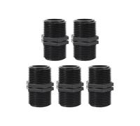 Equal Straight Pipe Connector Male Thread Black Plumbing Joint 1/2" to 2.5" Size(1I2 Inch)