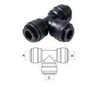 Equal Tee Piece Connector ¦ 8mm Pushfit x 8mm Pushfit ¦ DMFit-ATU080808M