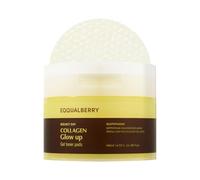 EQUALBERRY Collagen Glow Up Gel Toner Pads, 60 Pads, 140ml, Hydrating and Brightening Korean Skincare