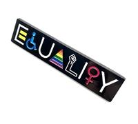 Equality Disabled Disability Autism Acceptance and Understanding Empathy LGBT Gay Rainbow Metal Enamel Pin Badge LGBTQ+