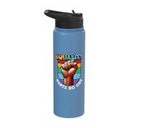 Equality Hurts No One Rainbow Equality Inclusion Anti Racism Stainless Steel Insulated Water Bottle