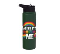 Equality Hurts No One Rainbow Equality Inclusion Anti Racism Stainless Steel Insulated Water Bottle