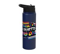 Equality Hurts No One Rainbow Equality Inclusion Anti Racism Stainless Steel Insulated Water Bottle