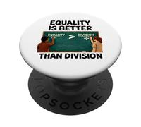 Equality is Greater Than Division Anti Racism Math Humor USA PopSockets Adhesive PopGrip