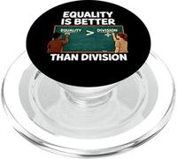 Equality is Greater Than Division Anti Racism Math Humor USA PopSockets PopGrip for MagSafe