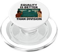 Equality is Greater Than Division Anti Racism Math Humor USA PopSockets PopGrip for MagSafe