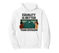 Equality is Greater Than Division Anti Racism Math Humor USA Pullover Hoodie
