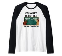 Equality is Greater Than Division Anti Racism Math Humor USA Raglan Baseball Tee