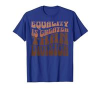 Equality is Greater Than Division Black History Month Groovy T-Shirt, Men, Royal Blue, 3X-Large