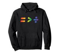 Equality is Greater than Division Math LGBT Rainbow Pride Pullover Hoodie