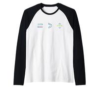Equality is Greater Than Division Math Symbol Social Justice Raglan Baseball Tee