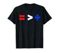 Equality is Greater Than Division Maths Symbols USA Flag T-Shirt