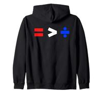 Equality Is Greater Than Division Maths Symbols USA Flag Zip Hoodie