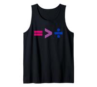 Equality Is Greater Than Division Simple Equation Bisexual Tank Top