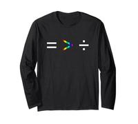 Equality is Greater Than Division Simple Equation Rainbow Long Sleeve T-Shirt