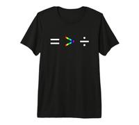 Equality is Greater Than Division Simple Equation Rainbow Premium T-Shirt