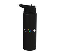 Equality is Greater Than Division Simple Equation Rainbow Stainless Steel Insulated Water Bottle