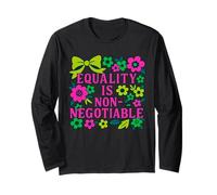 Equality is Non-Negotiable Retro Coquette Design Long Sleeve T-Shirt