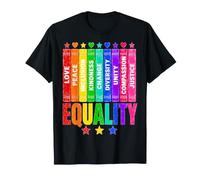 Equality Love Peace Kindness Diversity Unity Pride Rainbow T-Shirt