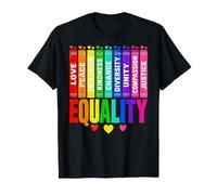 Equality Love Peace Kindness Diversity Unity Rainbow Pride T-Shirt