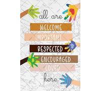 Equality Poster Kindness Matters All Are Welcome Here Diversity Poster Positive Classroom Decor Inclusion Classroom Inclusion Diversity Metal Signs For Outside Home Decor 8x12 Inch