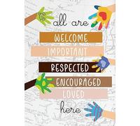 Equality Poster Kindness Matters All are Welcome Here,Diversity Poster Positive Classroom Decor Inclusion Classroom Inclusion Diversity Metal Signs for Outside Home Decor 8x12 Inch