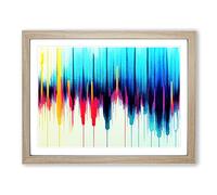 Equalizer Art Audio Vol.3 Abstract H1022 Framed Print for Living Room Bedroom Home Office Décor, Wall Art Picture Ready to Hang, Oak A2 Frame (64 x 46 cm)