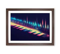 Equalizer Audio Art Vol.1 Abstract Framed Print | A2 Walnut Framed Wall Art | Ready to Hang | Abstract Fantasy Picture | Living Room Bedroom Lounge Office