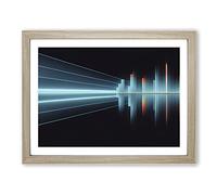 Equalizer Audio Art Vol.2 Abstract H1022 Framed Print for Living Room Bedroom Home Office Décor, Wall Art Picture Ready to Hang, Oak A2 Frame (64 x 46 cm)